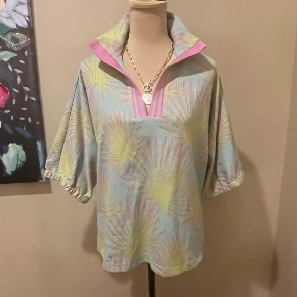 Emily McCarthy Poppy Top in Palm Springs Print, size Large - Picture 2 of 8